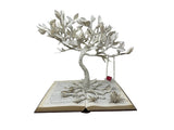 Tree with Swing Sculpture made from Book Pages / Handmade on Open Book (VH-GIVING-TREE)