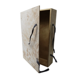 Hand Painted Marble Book Box in Ground Pink - Large (VH-MBLG-GPINK)