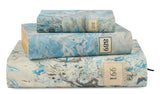 Hand Painted Marble Book Box in Tiffany Blue & Gray - Large (VH-MBLG-TIFFGRAY)