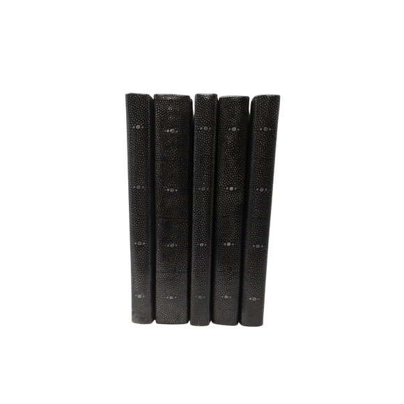 Charcoal Shagreen Bound Decorative Books - Sold by the book (VH-CHARSHAG)