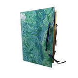 Hand Painted Marble Book Box in Emerald Green & Blue - Large (VH-MBLG-EMBLU)