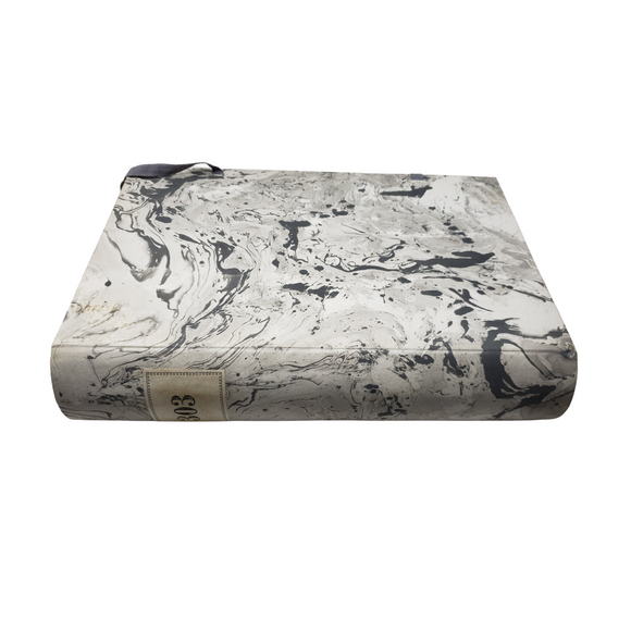 Hand Painted Marble Book Box in Gray - Large (VH-MBLG-GRAY)