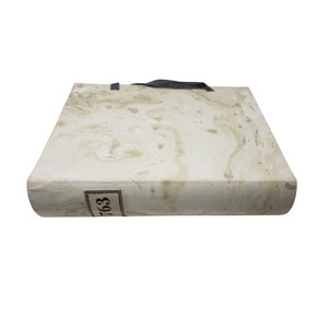 Hand Painted Marble Book Box in Cream - Medium (VH-MBMD-CR)