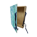 Hand Painted Marble Book Box in Emerald Green & Blue - Medium (VH-MBMD-EMBLU)