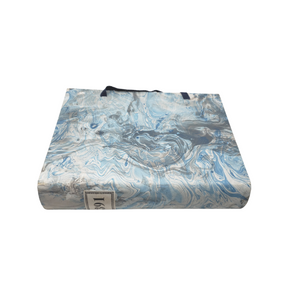 Hand Painted Marble Book Box in Tiffany Blue & Gray - Medium (VH-MBMD-TIFFGRAY)