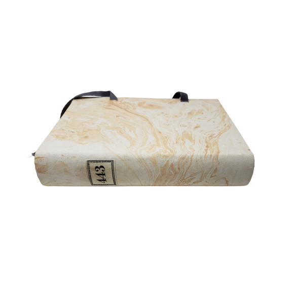 Hand Painted Marble Book Box in Ground Pink - Small (VH-MBSM-GPINK)