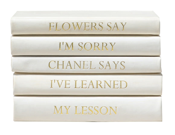 Leather Stack of Books, When You Find Somebody Good – High Fashion Home