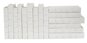 15 Vol. Set of Decorative Books in White (VH-WHITE-15)